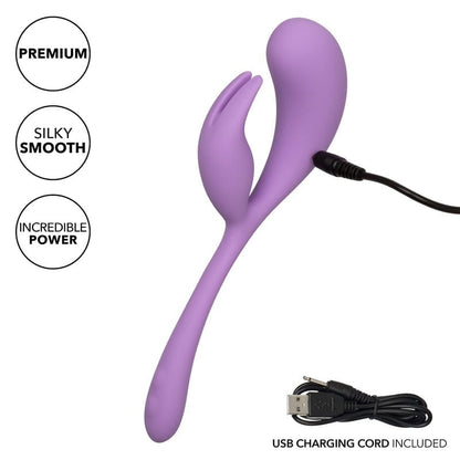 CALEXOTICS Vibrators Calexotics Elle Liquid Silicone Dual Flicker