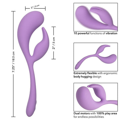 CALEXOTICS Vibrators Calexotics Elle Liquid Silicone Dual Flicker