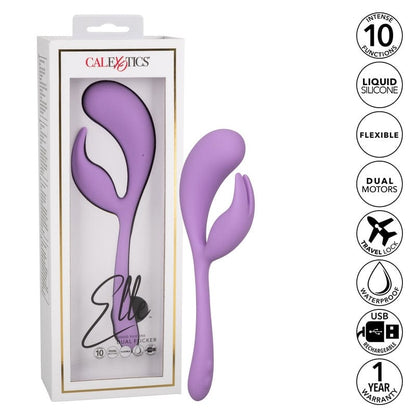 CALEXOTICS Vibrators Calexotics Elle Liquid Silicone Dual Flicker