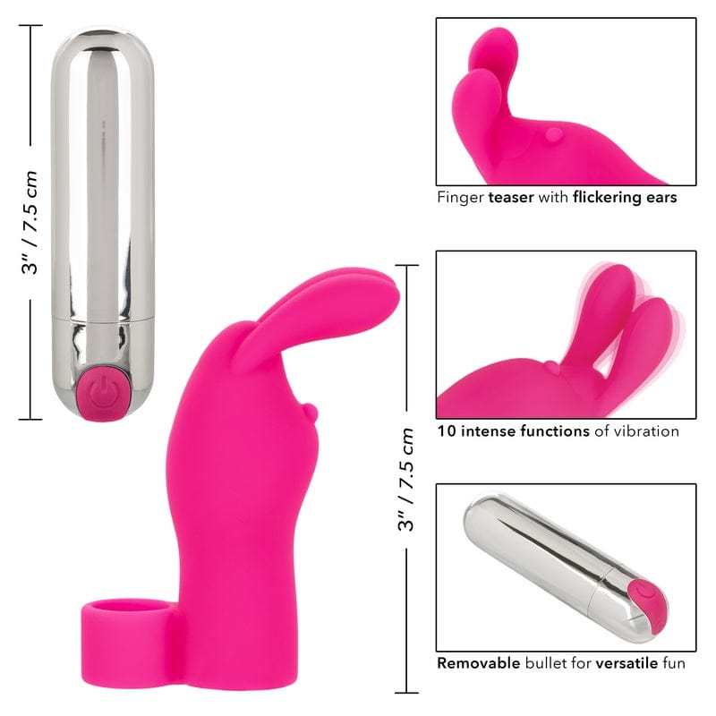 CALEXOTICS Vibrators Calexotics Intimate Play Rechargeable Finger Bunny Pink