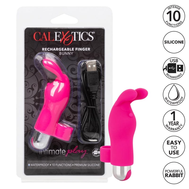 CALEXOTICS Vibrators Calexotics Intimate Play Rechargeable Finger Bunny Pink