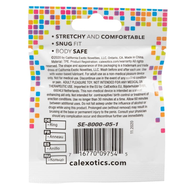 CALEXOTICS Cock Rings Calexotics Ring Foil Pack Clear