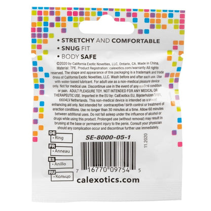 CALEXOTICS Cock Rings Calexotics Ring Foil Pack Clear