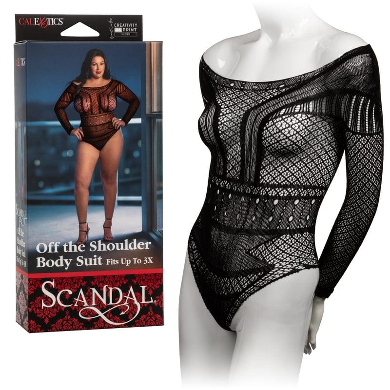CALEXOTICS Lingerie Calexotics Scandal Off the Shoulder Body Suit Plus Size