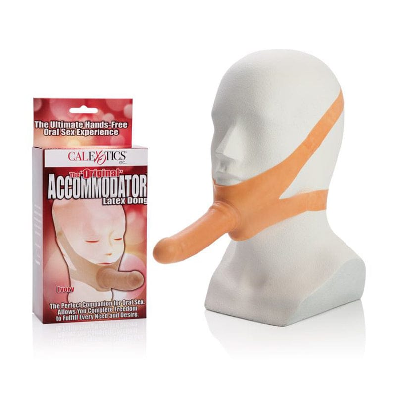 CALEXOTICS Strap-Ons Calexotics The Accommodator Ivory Latex Dong