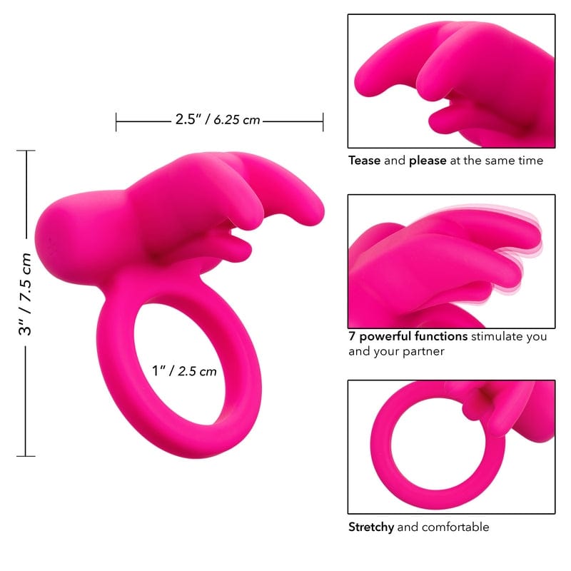 CALEXOTICS Cock Rings Calexotics Triple Clit Flicker Silicone Ring