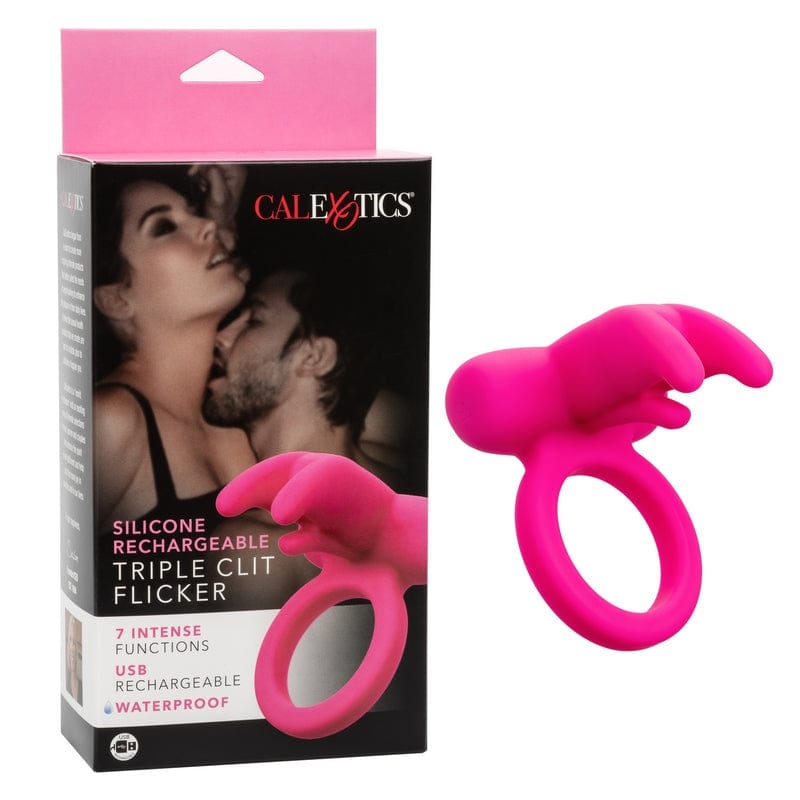 CALEXOTICS Cock Rings Calexotics Triple Clit Flicker Silicone Ring