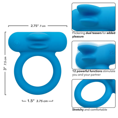 Calexotics Silicone Rechargeable Double Trouble Cock Ring