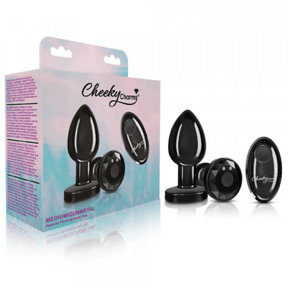 Viben Anal Toys Medium Cheeky Charms Gunmetal Vibrating Metal Plug