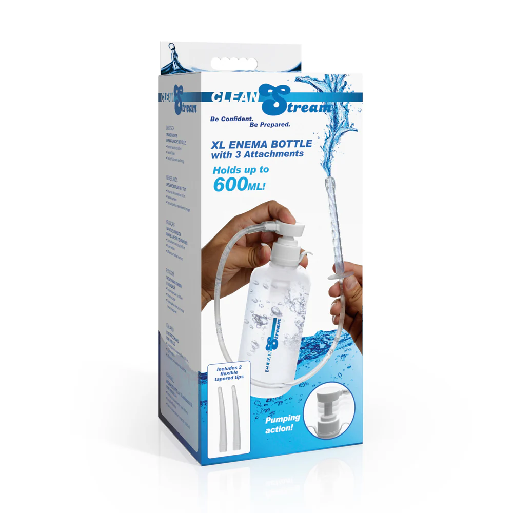 Clean Stream XL Enema Bottle with 3 Attachments
