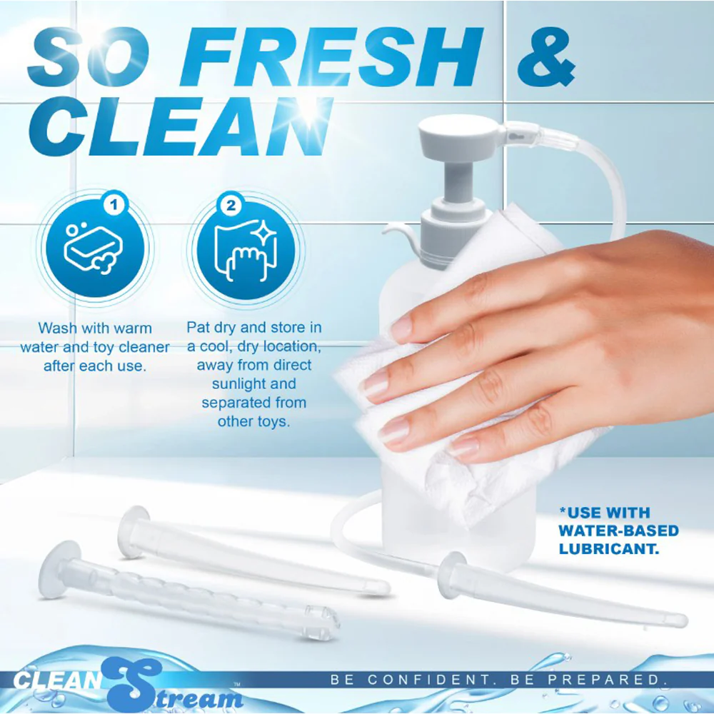 Clean Stream XL Enema Bottle with 3 Attachments