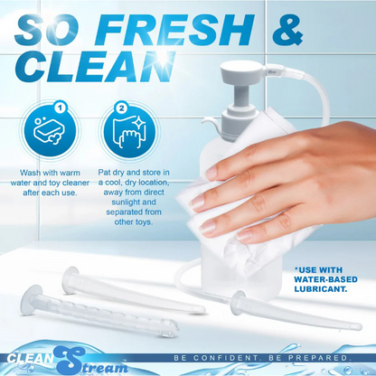 Clean Stream XL Enema Bottle with 3 Attachments