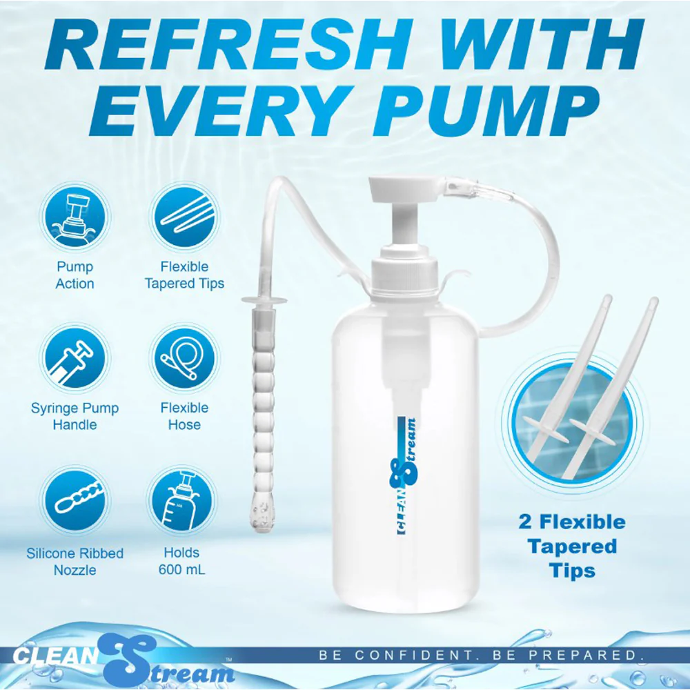 Clean Stream XL Enema Bottle with 3 Attachments