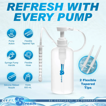 Clean Stream XL Enema Bottle with 3 Attachments