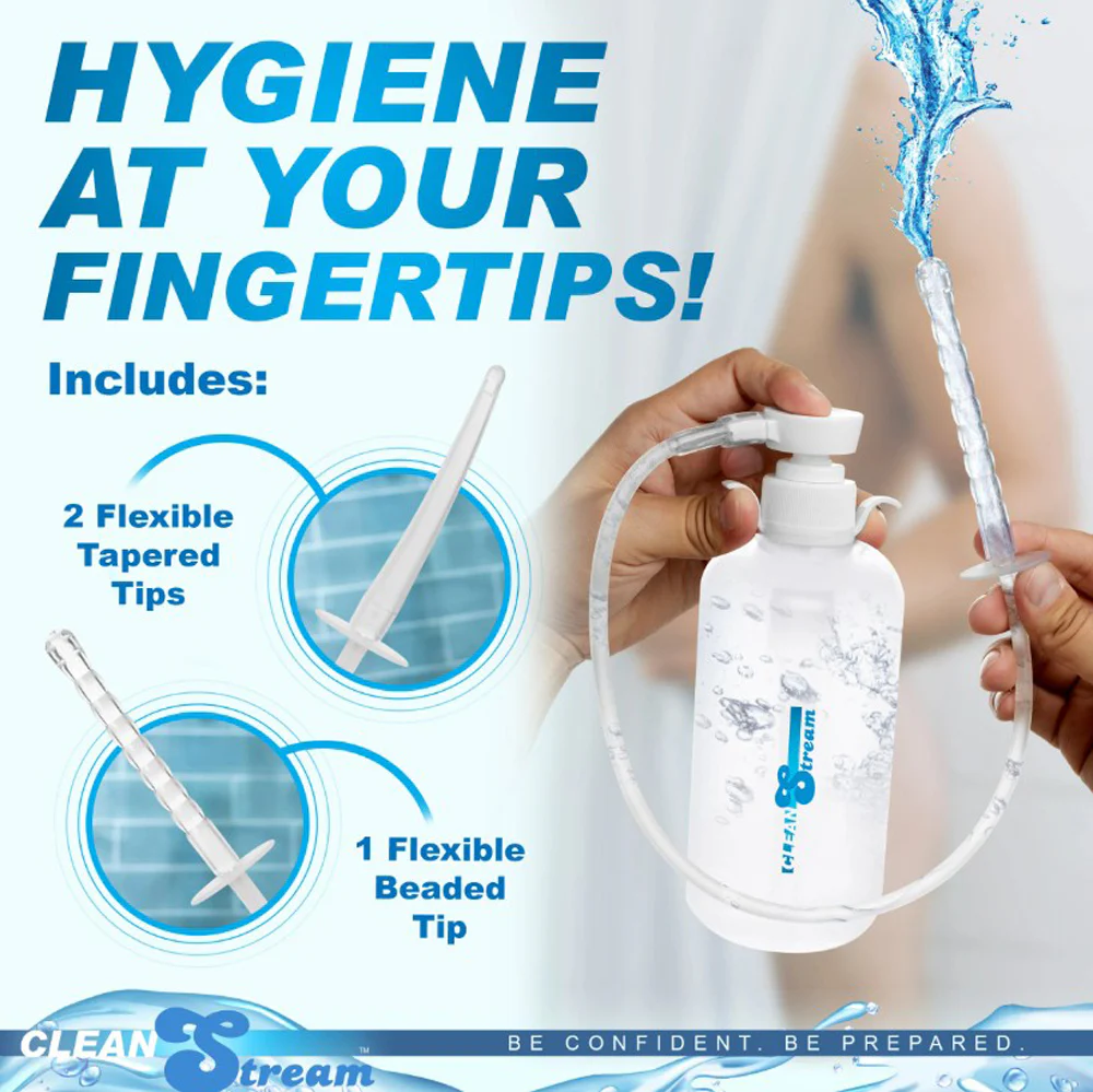 Clean Stream XL Enema Bottle with 3 Attachments