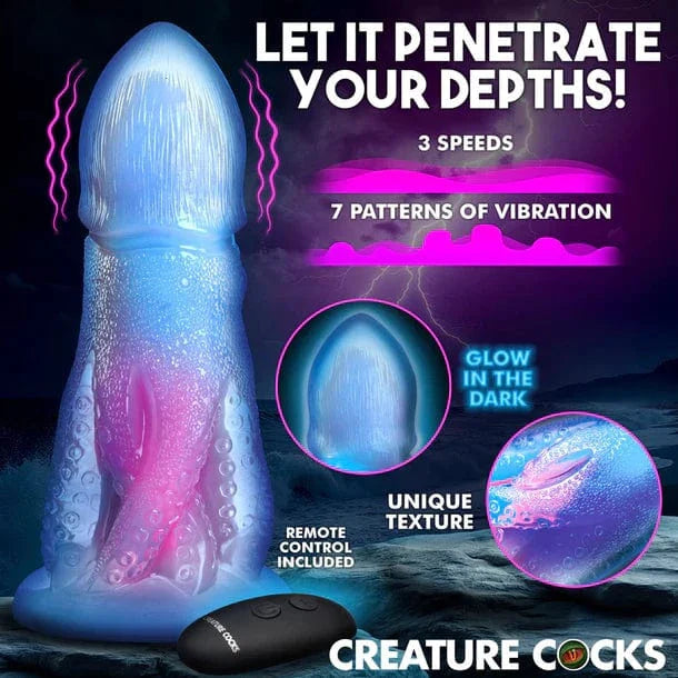 Creature Cocks Creature Cocks Cocktopus Deluxe Glow-in-the-Dark Vibrating Silicone Dildo