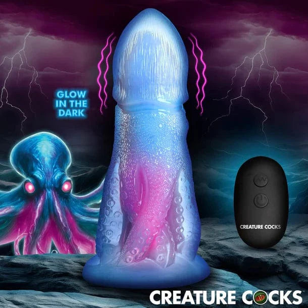 Creature Cocks Creature Cocks Cocktopus Deluxe Glow-in-the-Dark Vibrating Silicone Dildo