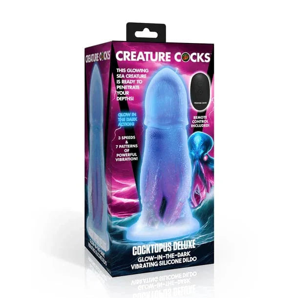 Creature Cocks Creature Cocks Cocktopus Deluxe Glow-in-the-Dark Vibrating Silicone Dildo