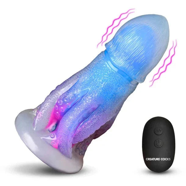 Creature Cocks Creature Cocks Cocktopus Deluxe Glow-in-the-Dark Vibrating Silicone Dildo