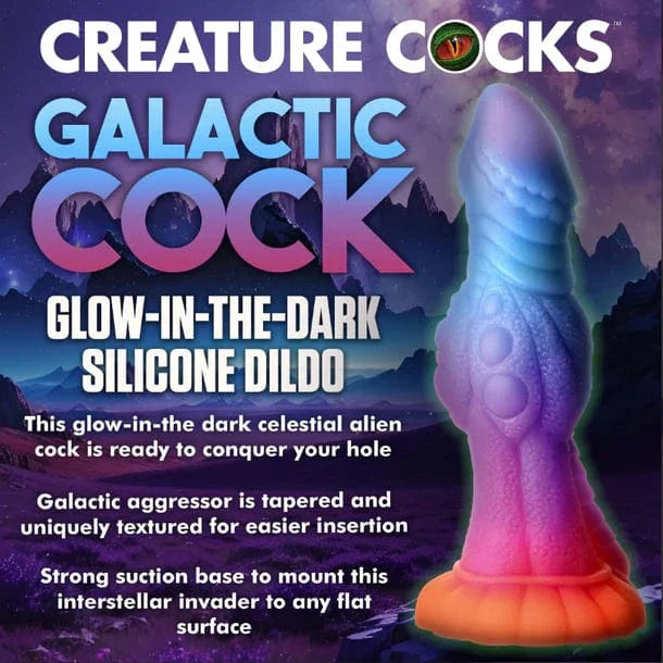 Creature Cocks Creature Cocks Galactic Cock Alien Glow-In-Dark Silicone Dildo