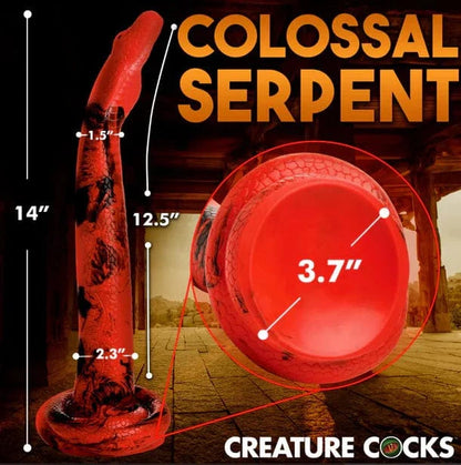 Creature Cocks Creature Cocks King Cobra 14" Long Silicone Dong