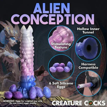 Creature Cocks Creature Cocks Tenta-Queen Ovipositor Large Dildo & Eggs