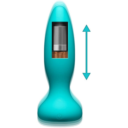 Doc Johnson Anal Toys Doc Johnson A-Play Adventurous Thrust Silicone Teal Anal Plug with Remote