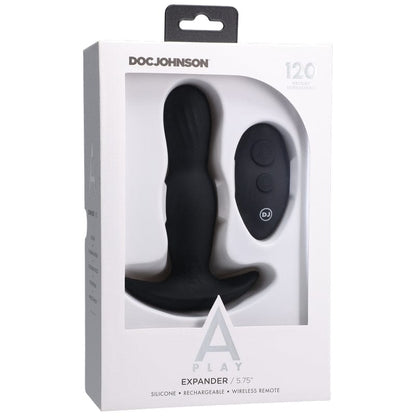Doc Johnson Anal Toys Black Doc Johnson A-Play Expander Rechargeable Anal Plug with Remote