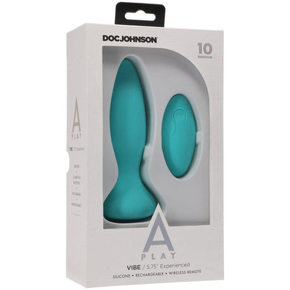 Doc Johnson Anal Toys Doc Johnson A-Play Experienced Vibe Silicone Teal Anal Plug with Remote