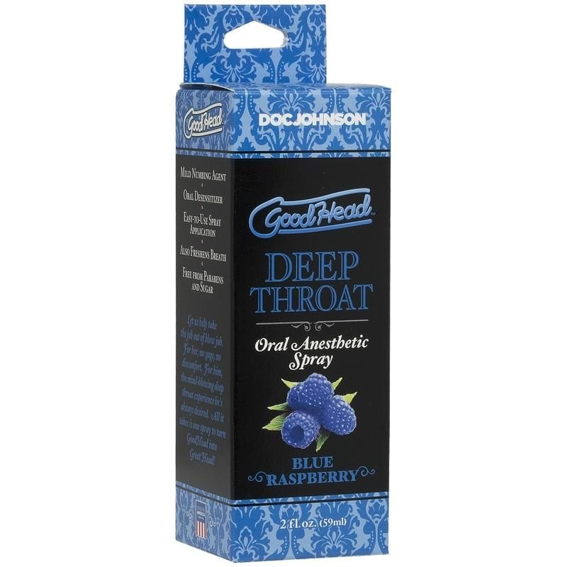 Doc Johnson oral sex spray Blue Raspberry Doc Johnson GoodHead Deep Throat Spray