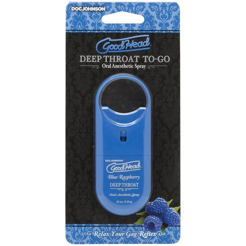 Doc Johnson oral sex spray Blue Raspberry Doc Johnson GoodHead To-Go Deep Throat Spray