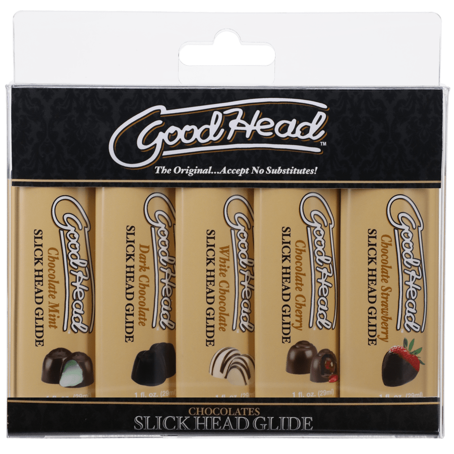 Doc Johnson Lubes & Lotions Doc Johnson Slick Head Glide Chocolates 5 Pack