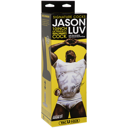 Pene UltraSkyn de 10” Doc Johnson Jason Luv con ventosa Vac-U-Lock extraíble