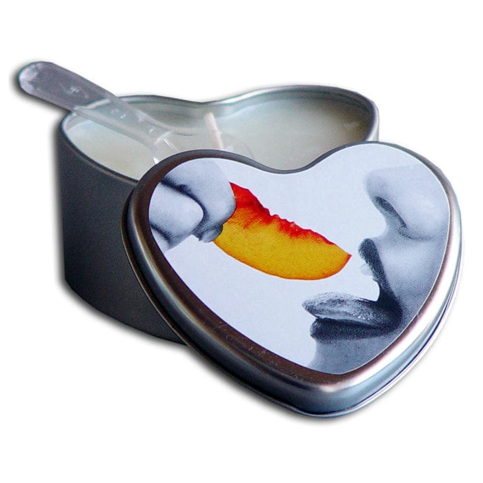 Earthly Body Massage Candles Peach Earthly Body Heart Tin Edible Massage Candle