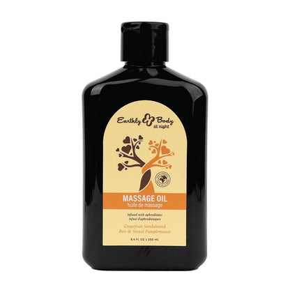 Earthly Body Lubes & Lotions 8.4oz Earthly Body Grapefruit Sandalwood Aphrodisiac Massage Oil
