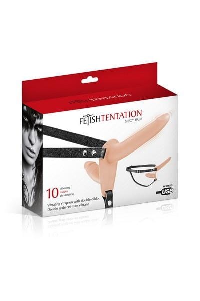 Fetish Tentation Strap-Ons Flesh Fetish Tentation Vibrating Strap-on Double Dildo
