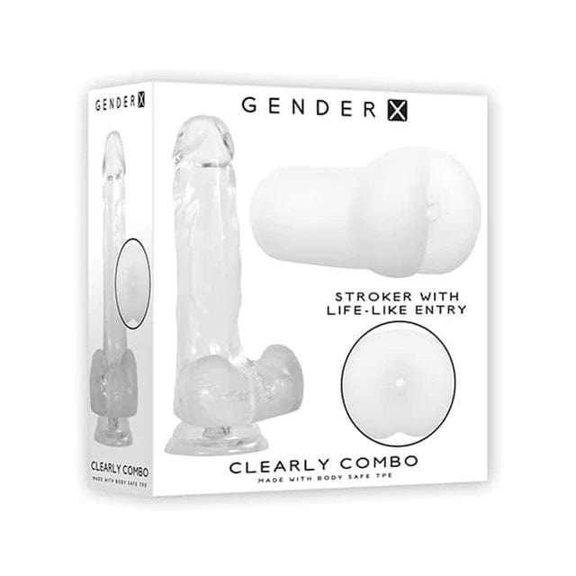 Gender X Stroker Gender X Clearly Dildo & Stroker Set