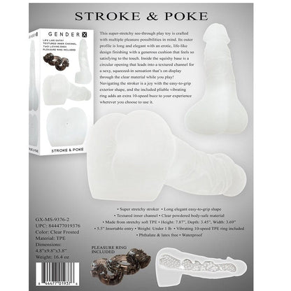 Gender X Stroker Gender X Stroke & Poke Stroker with Cock Ring