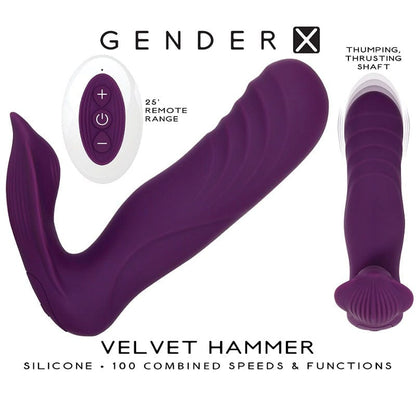 Gender X Vibrators Gender X Velvet Hammer Wearable Massager Purple