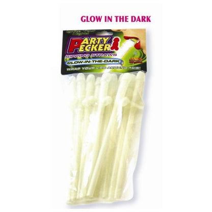 Hott Products Novelties & Parties Hott Products Glow in the Dark Party Pecker Sipping Straws