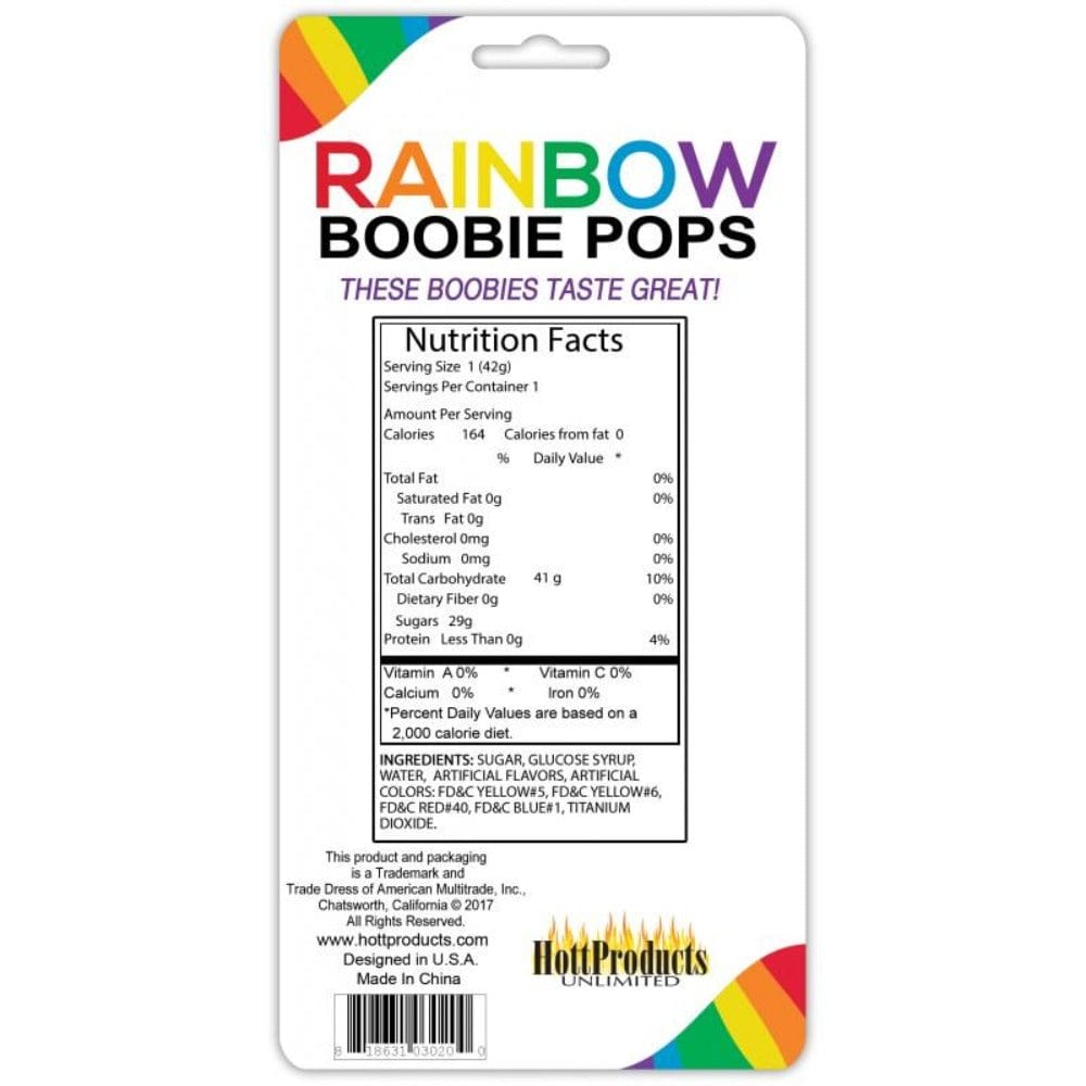 Hott Products Rainbow Boobie Pops