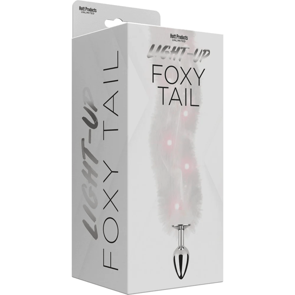 Hott Products Butt Plugs White Hott Products Light-Up Foxy Tail Plug