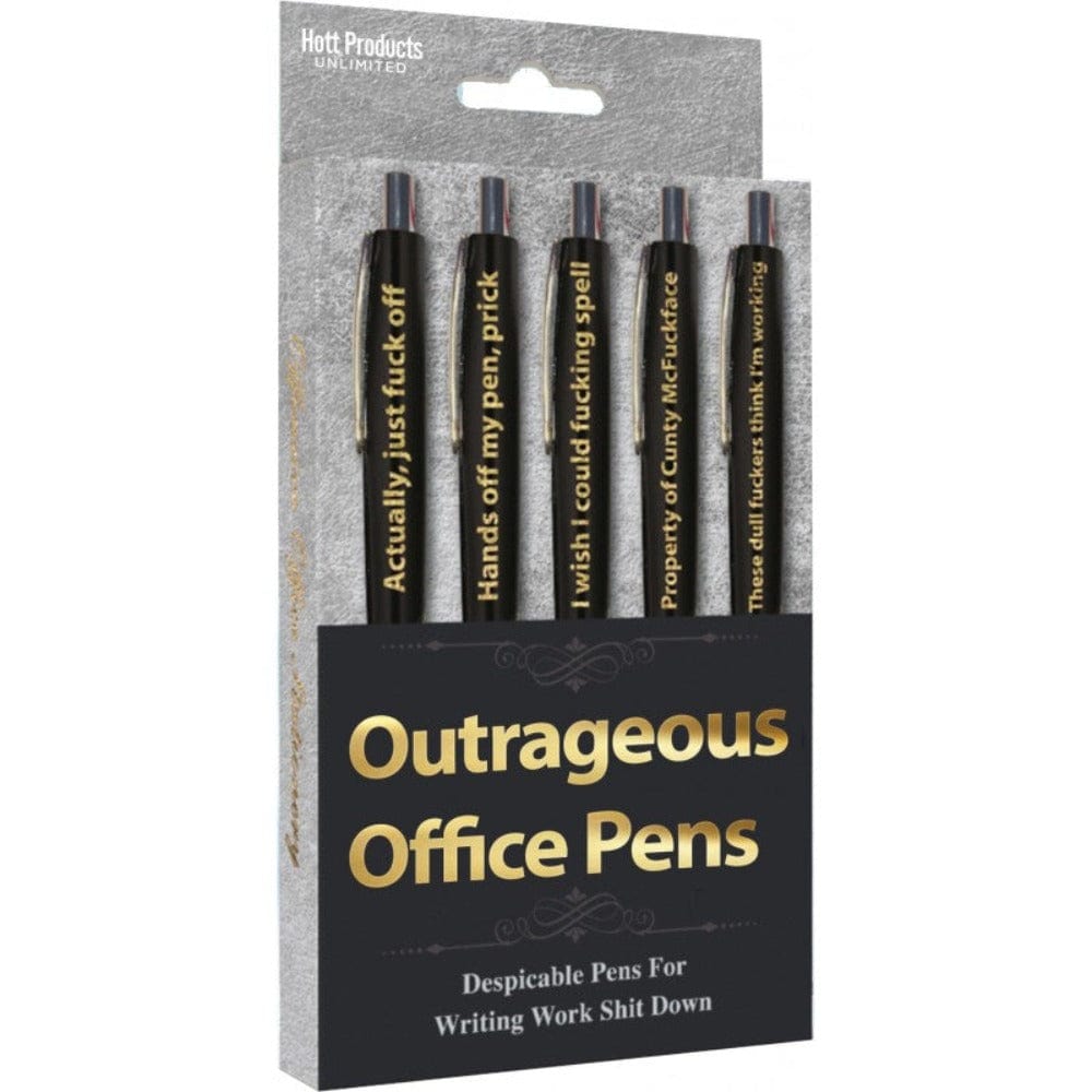 Hott Products Outrageous Office Pens - 5pk