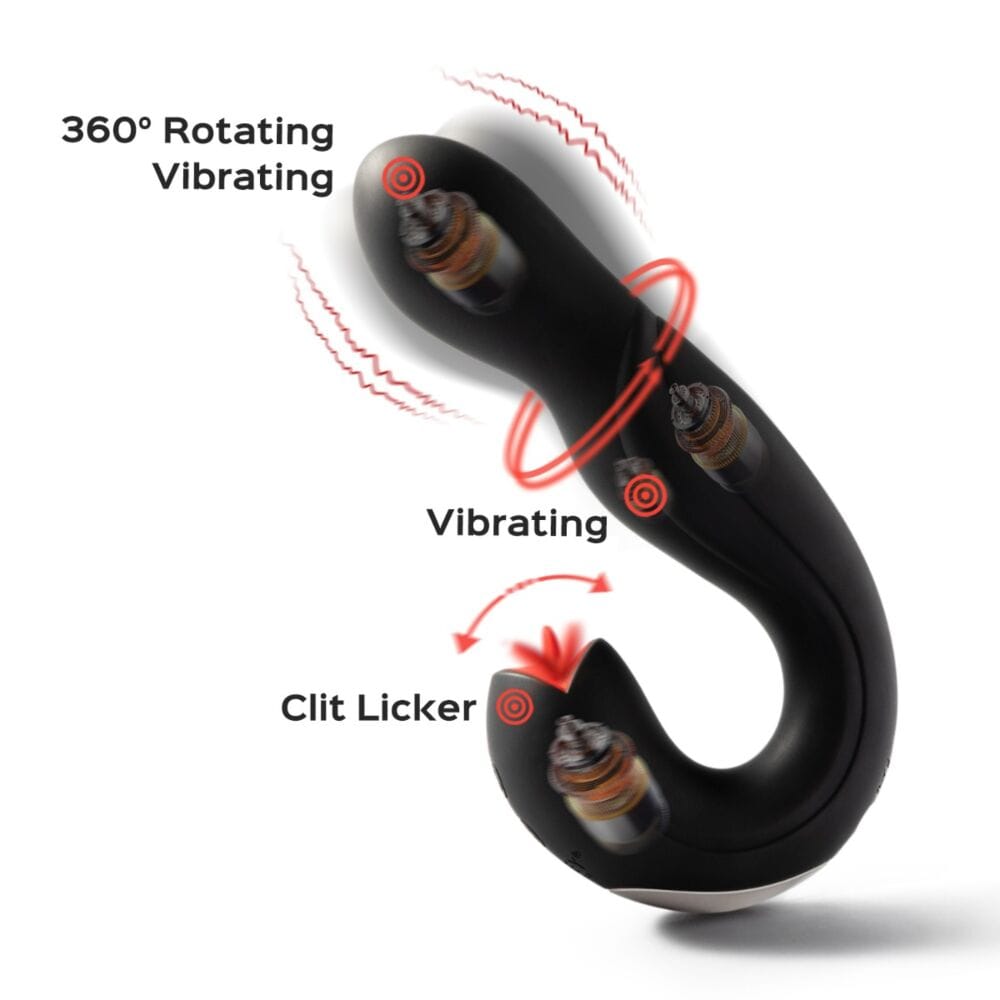 Honey Play Box Vibrators Honey Play Box Joi Pro Remote Control Rotating Head G-spot Vibrator & Clit Licker