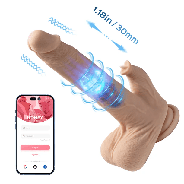 Honey Play Box App Controlled Toys Honey Play Box Colter App-Enabled Thrust/Licking Dildo