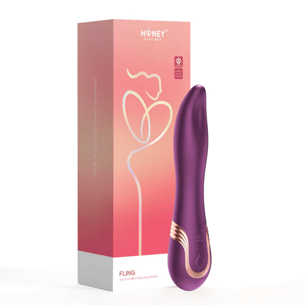 Honey Play Box App Controlled Toys Honey Play Box Fling App-Controlled Oral Licking Vibrator
