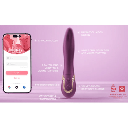 Honey Play Box App Controlled Toys Honey Play Box Fling App-Controlled Oral Licking Vibrator