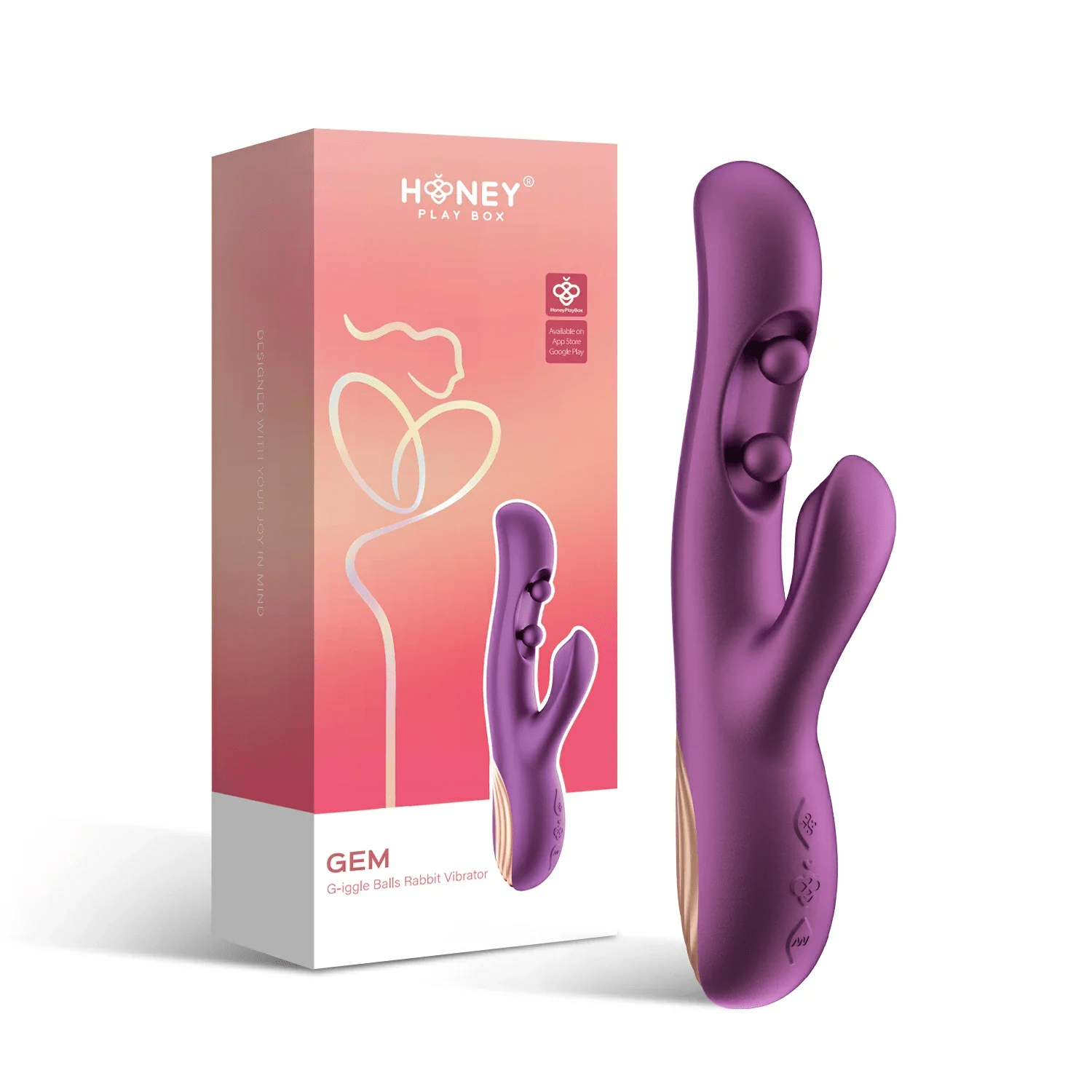 Honey Play Box App Controlled Toys Honey Play Box Gem G-iggle Balls Rabbit Vibrator