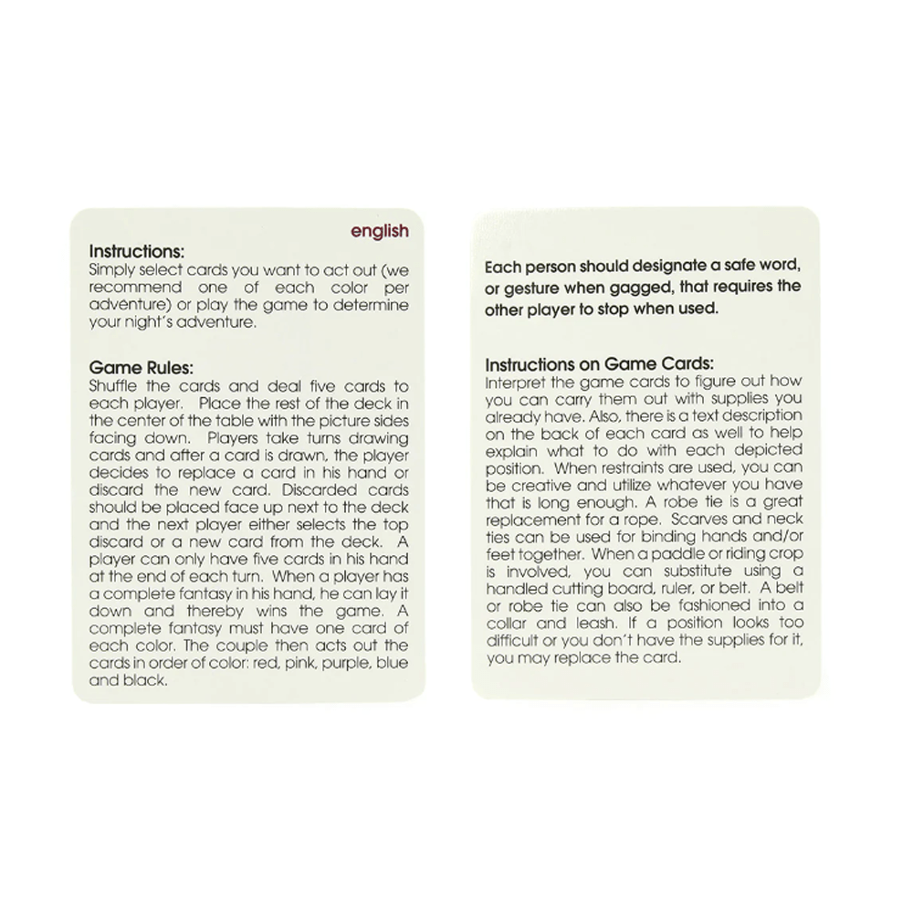 Kheper Games Inc 50 Positions of Bondage Card Game