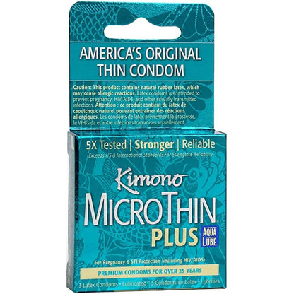 Kimono Condoms 3 pack Kimono Micro Thin Condoms with Aqua Lube